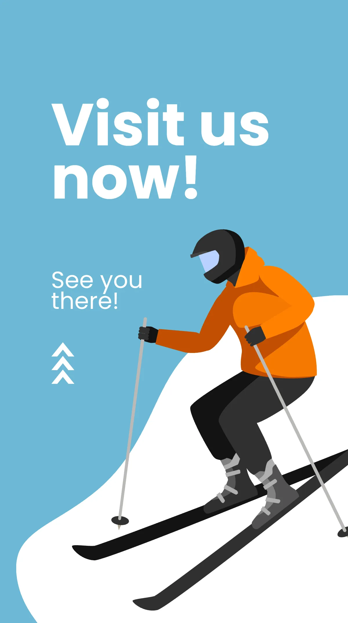Free Skiing Vacation Instagram Story Template to Edit Online