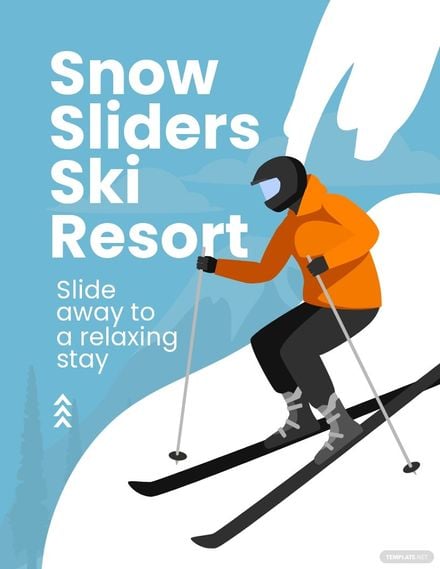 Skiing Vacation Flyer Template