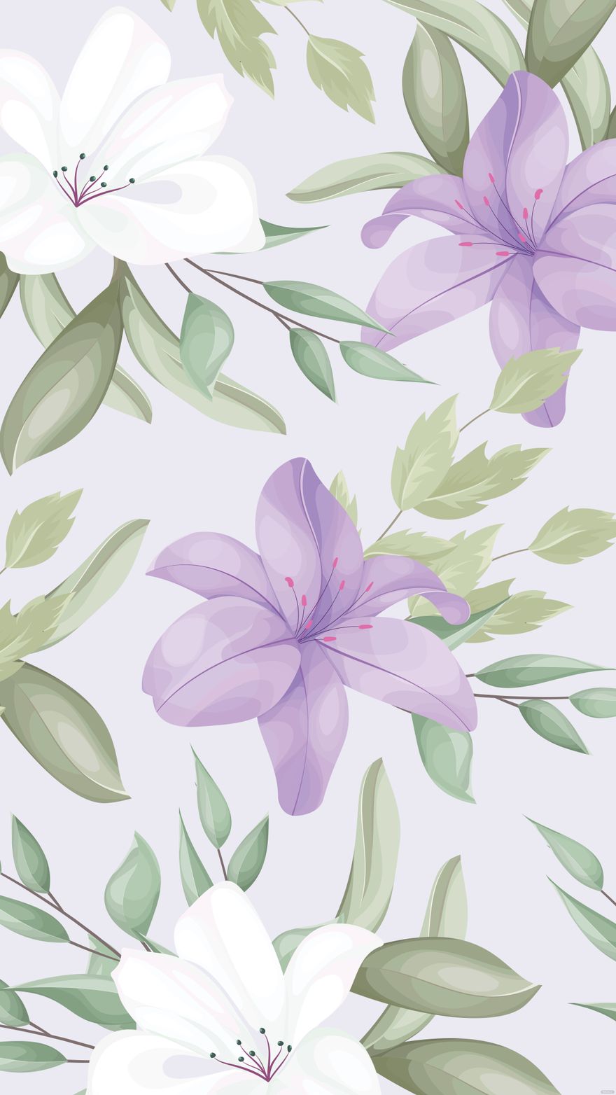 Watercolor Floral Wallpaper | Girls Nursery Wallpaper | Kids Wallpaper |  Childrens Wallpaper | Peel Stick Removable Wallpaper | 498 JamesAndColors