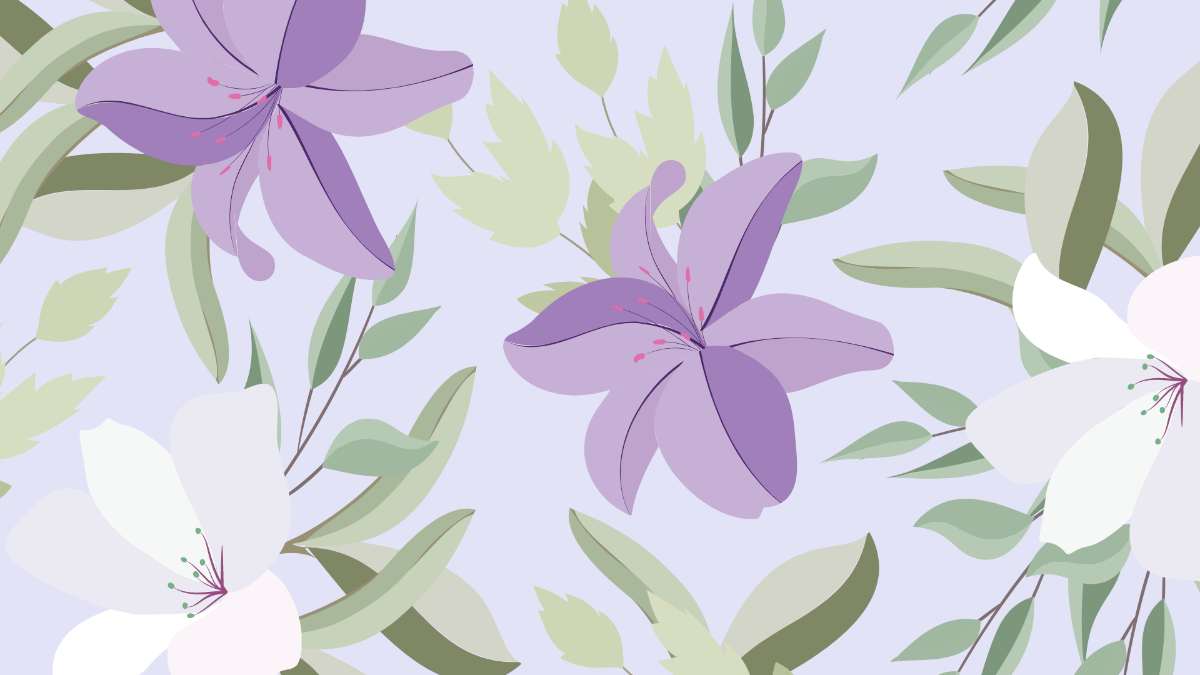 Simple Floral Watercolor Background Template