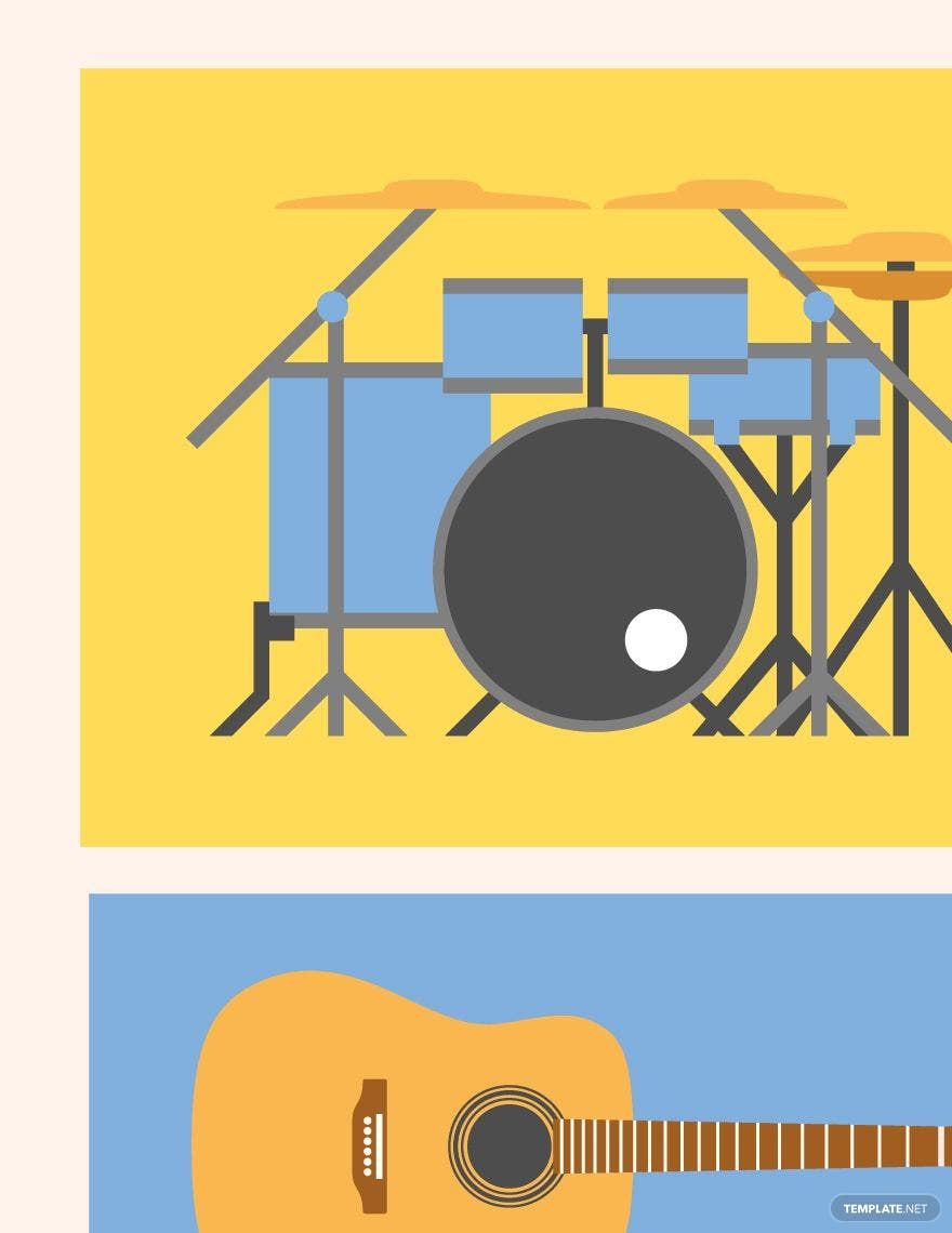 Free Musical Instruments Collage Vector