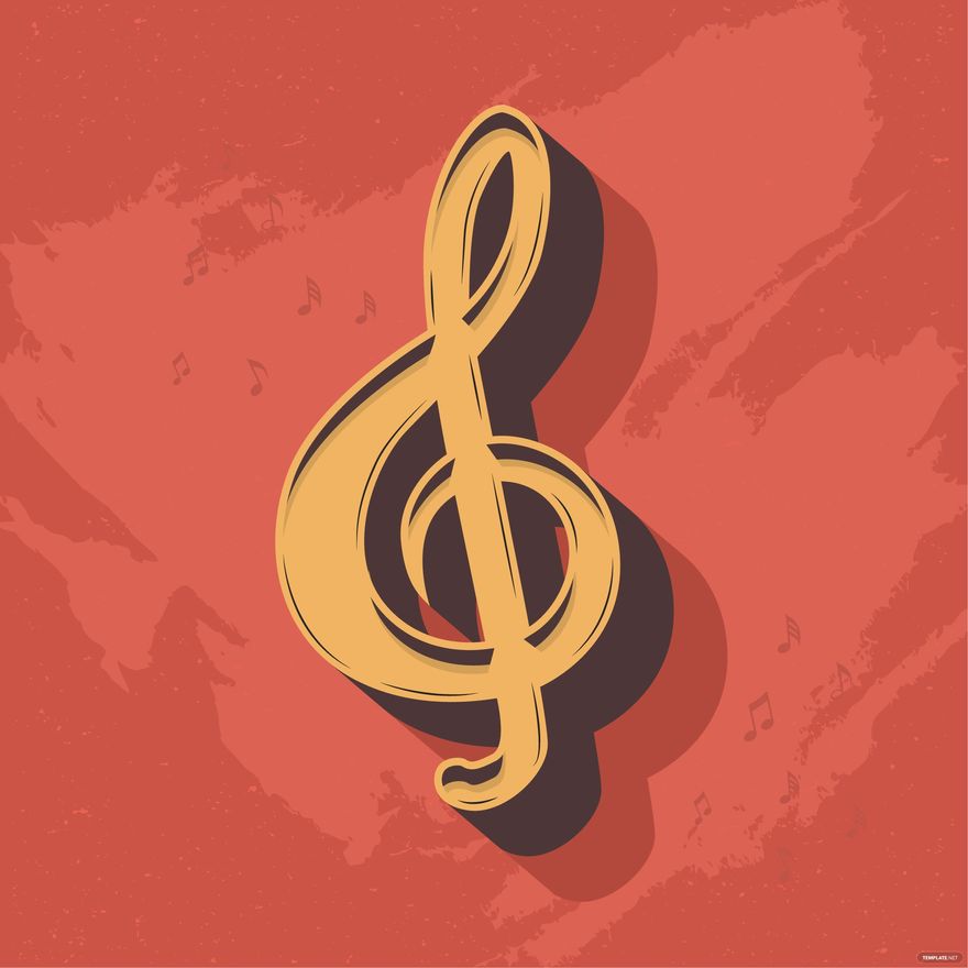 Vintage Music Note Vector