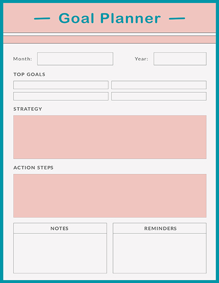 Personal Goal Track Printable Template Goal Setting Planner Etsy Vrogue