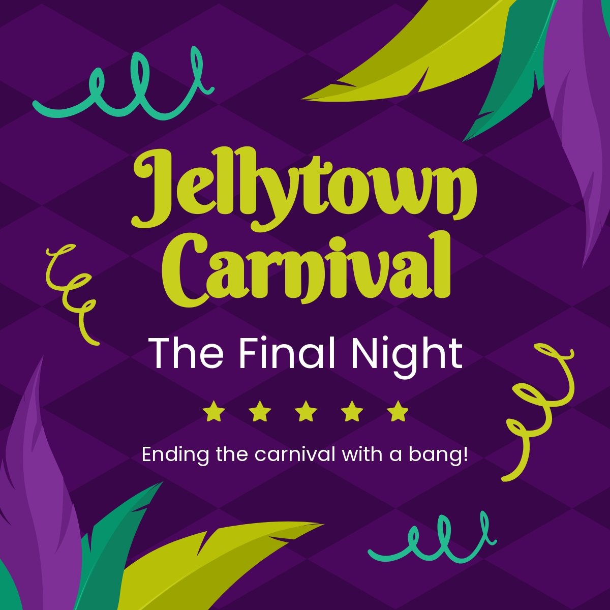 Free Carnival Night Linkedin Post Template