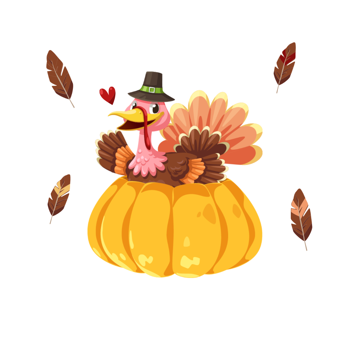 Cute Thanksgiving Vector Template