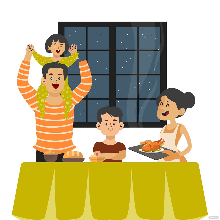 Free Thanksgiving Family Vector