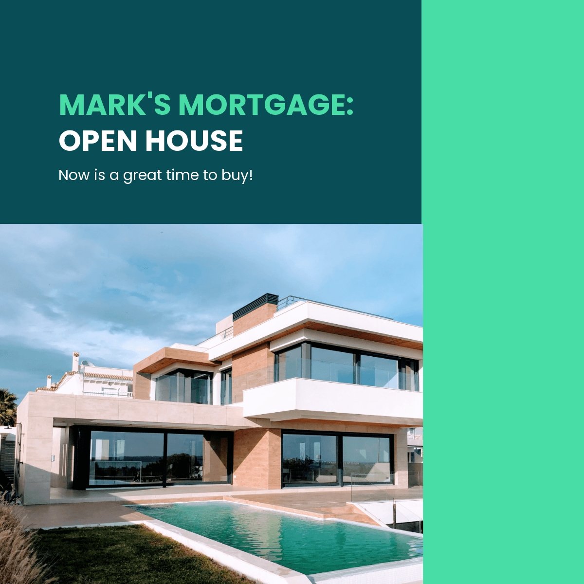 Free Mortgage Open House Linkedin Post Template