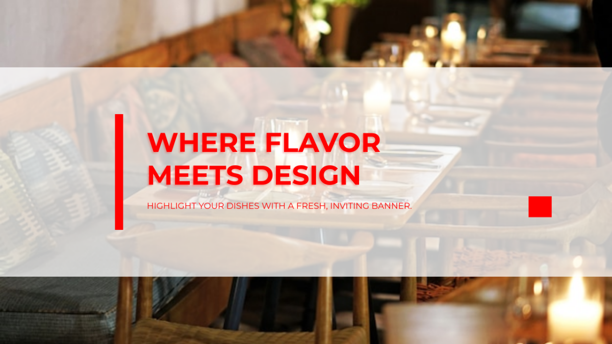 Free Restaurant Youtube Banner Template to Edit Online