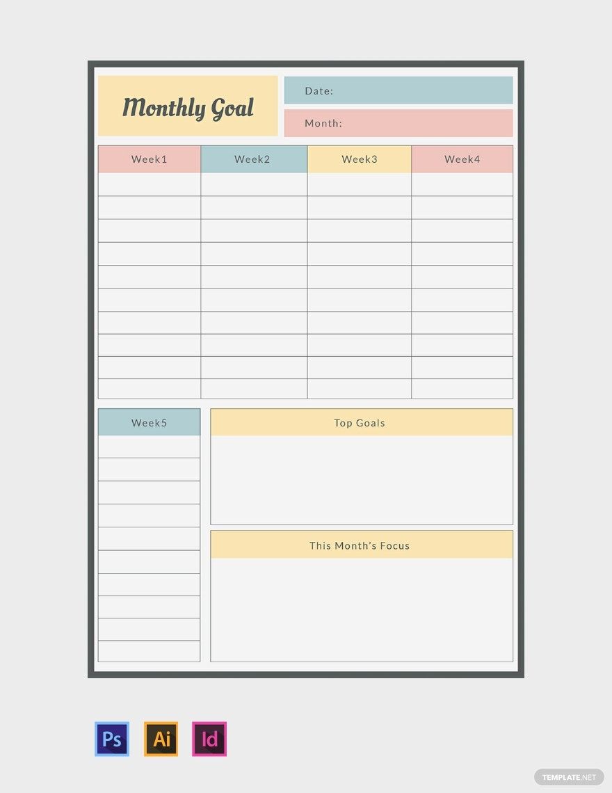 Goal Planner Template in Word - FREE Download | Template.net Goal Planner Template in Word - FREE Download | Template.net