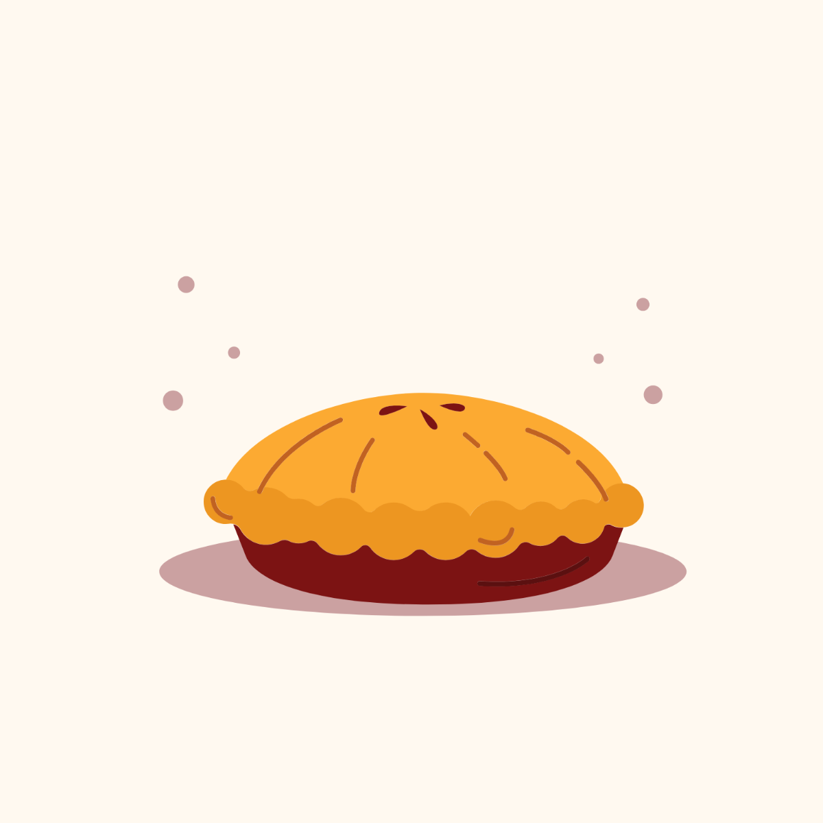 Thanksgiving Pie Vector Template