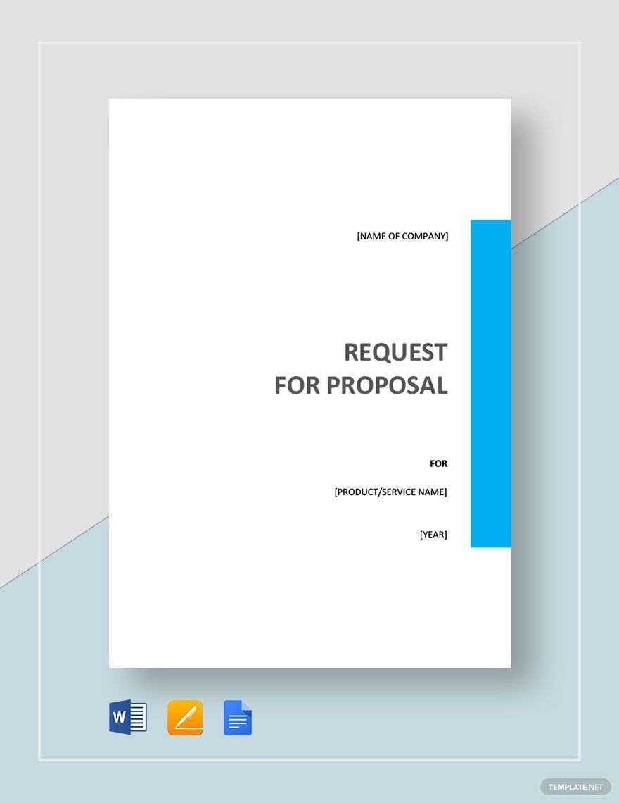 Request for Proposal Template Google Docs, Word, Apple Pages