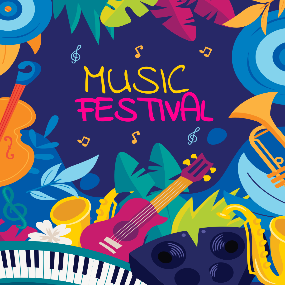 Free Music Festival Vector Template Edit Online Download Template