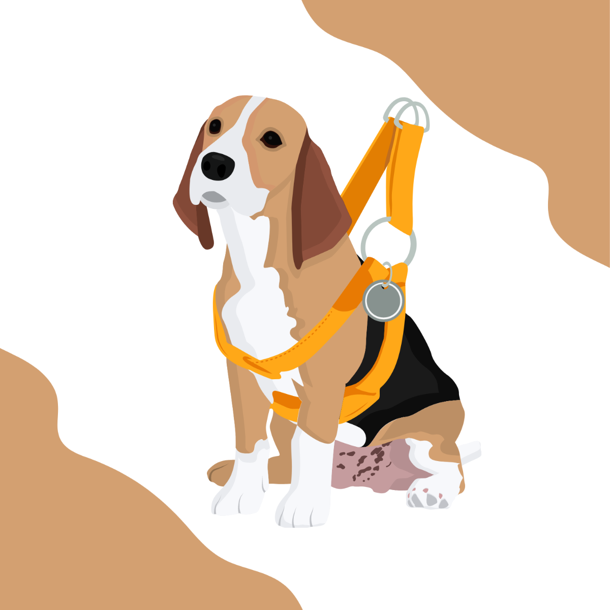 Dog Harness Vector Template