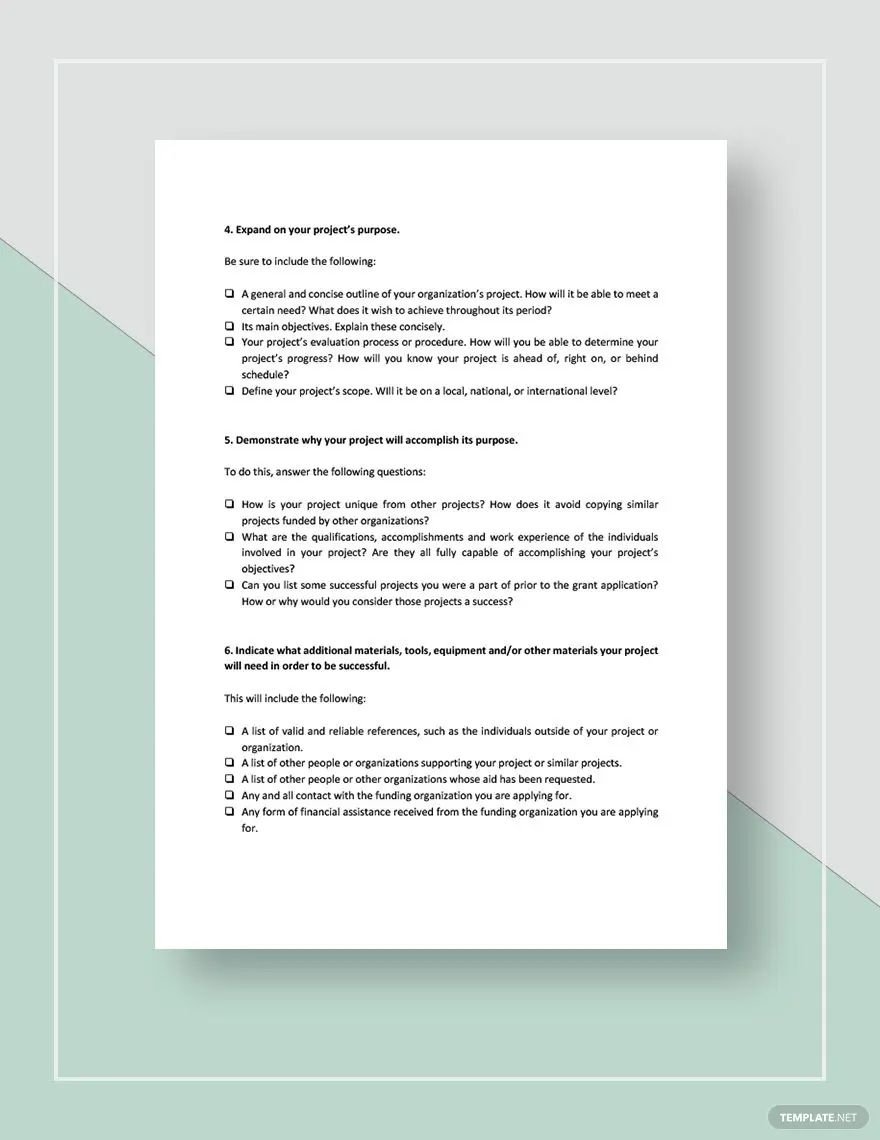 Checklist How to Apply Government Grants Template