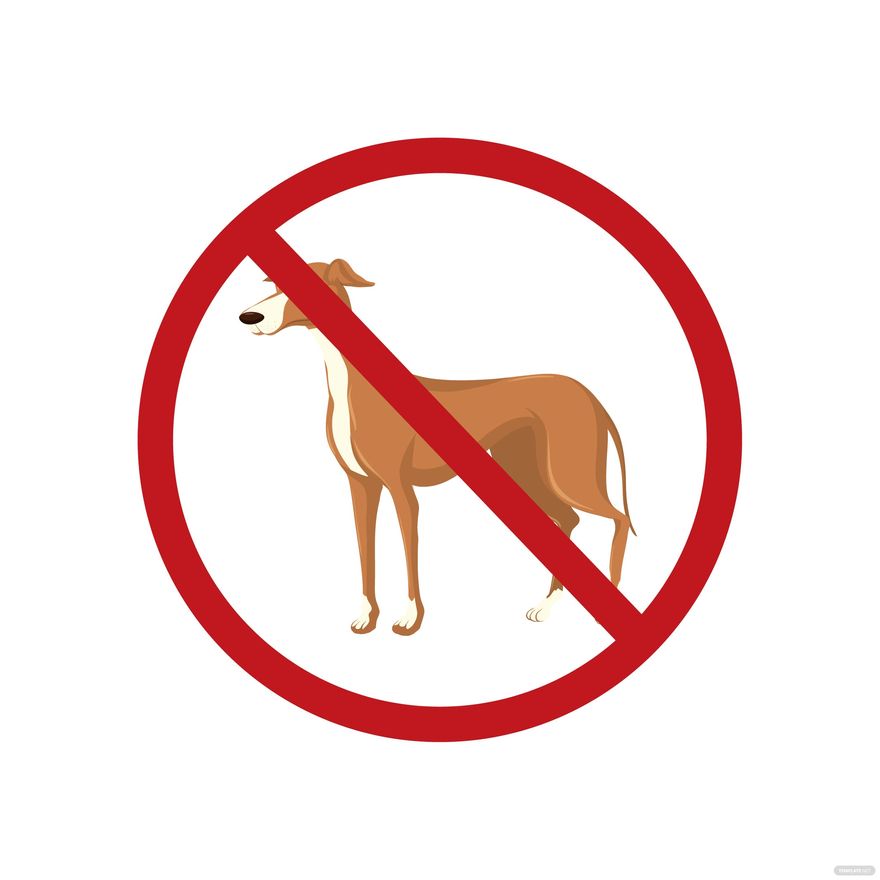 No Dogs Allowed Vector