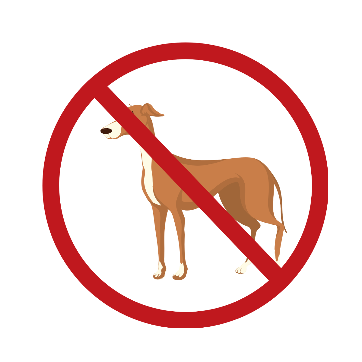 No Dogs Allowed Vector Template