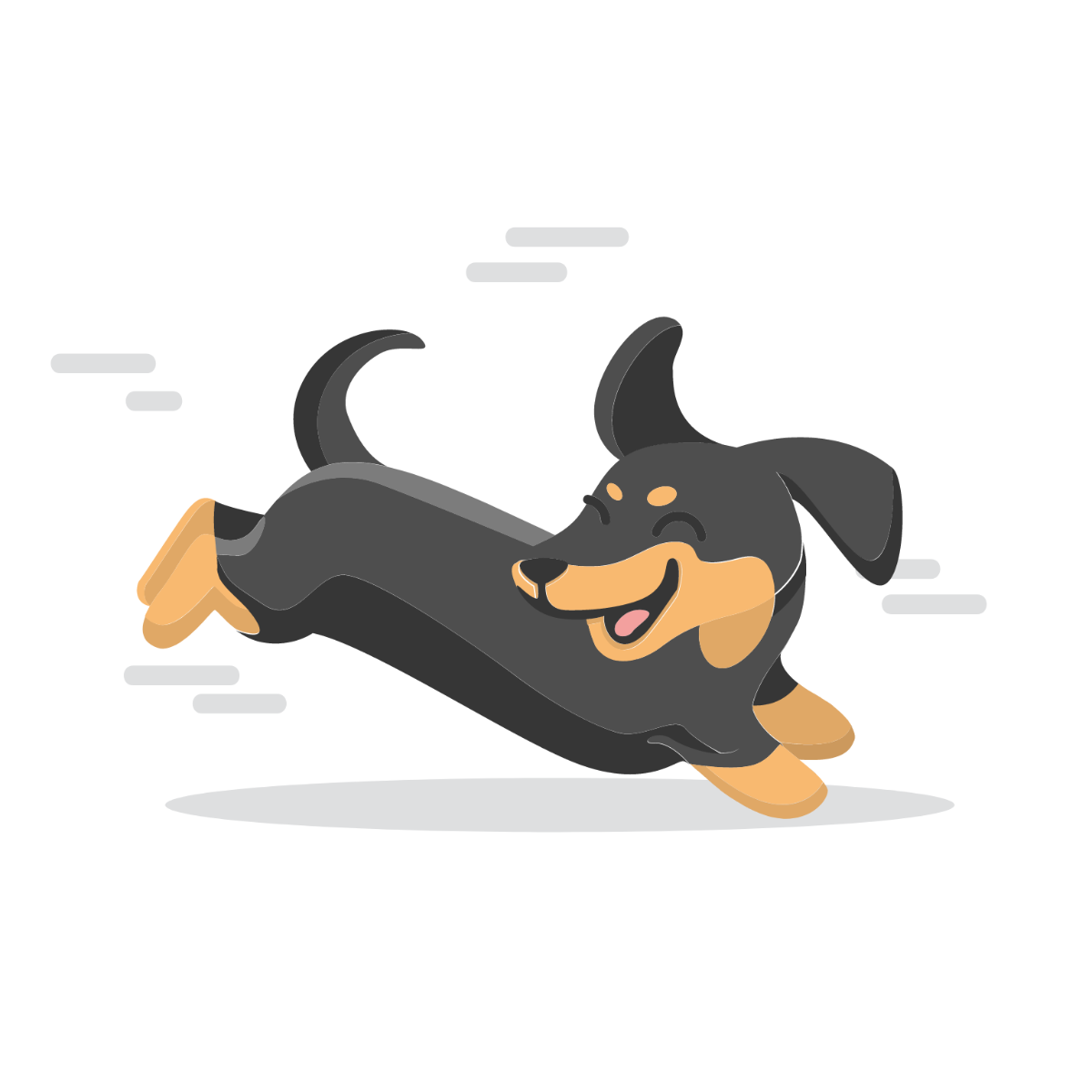 Free Running Dog Vector Template