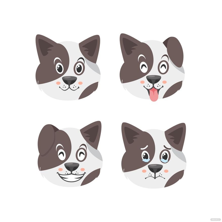 Free Dog Emoji Vector 