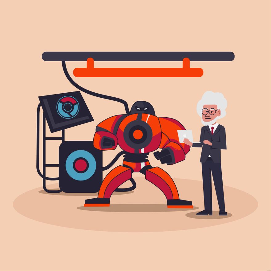 Cartoon Robot Illustration in Illustrator, SVG, JPG, EPS, PNG - Download | Template.net