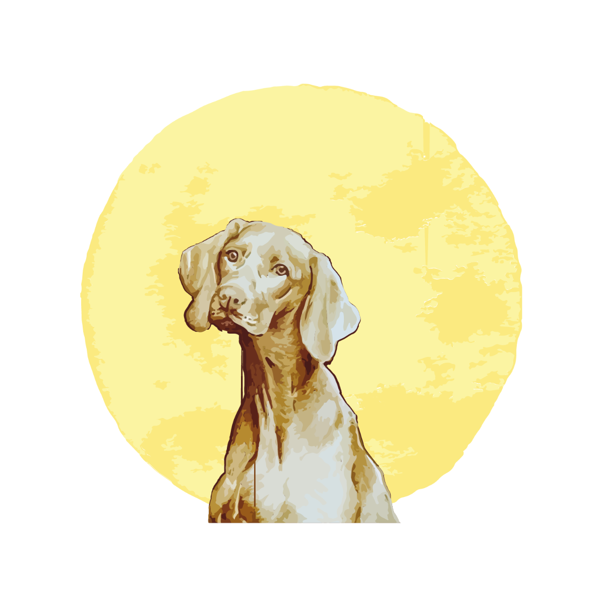 Watercolor Dog Vector Template