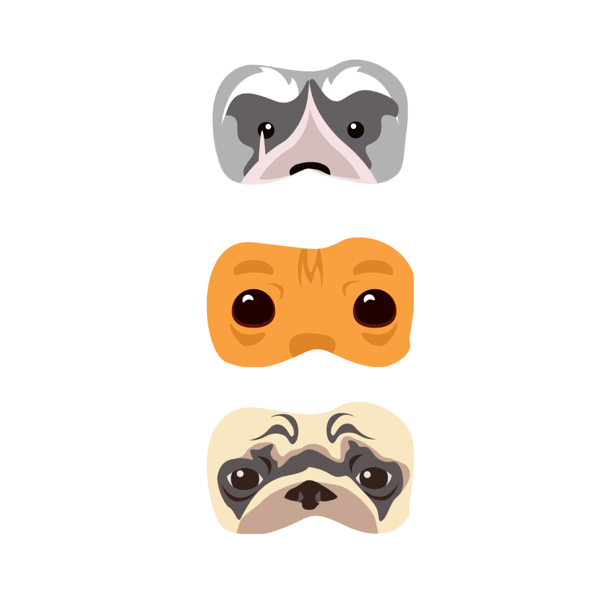 Free Dog Eyes Vector Template