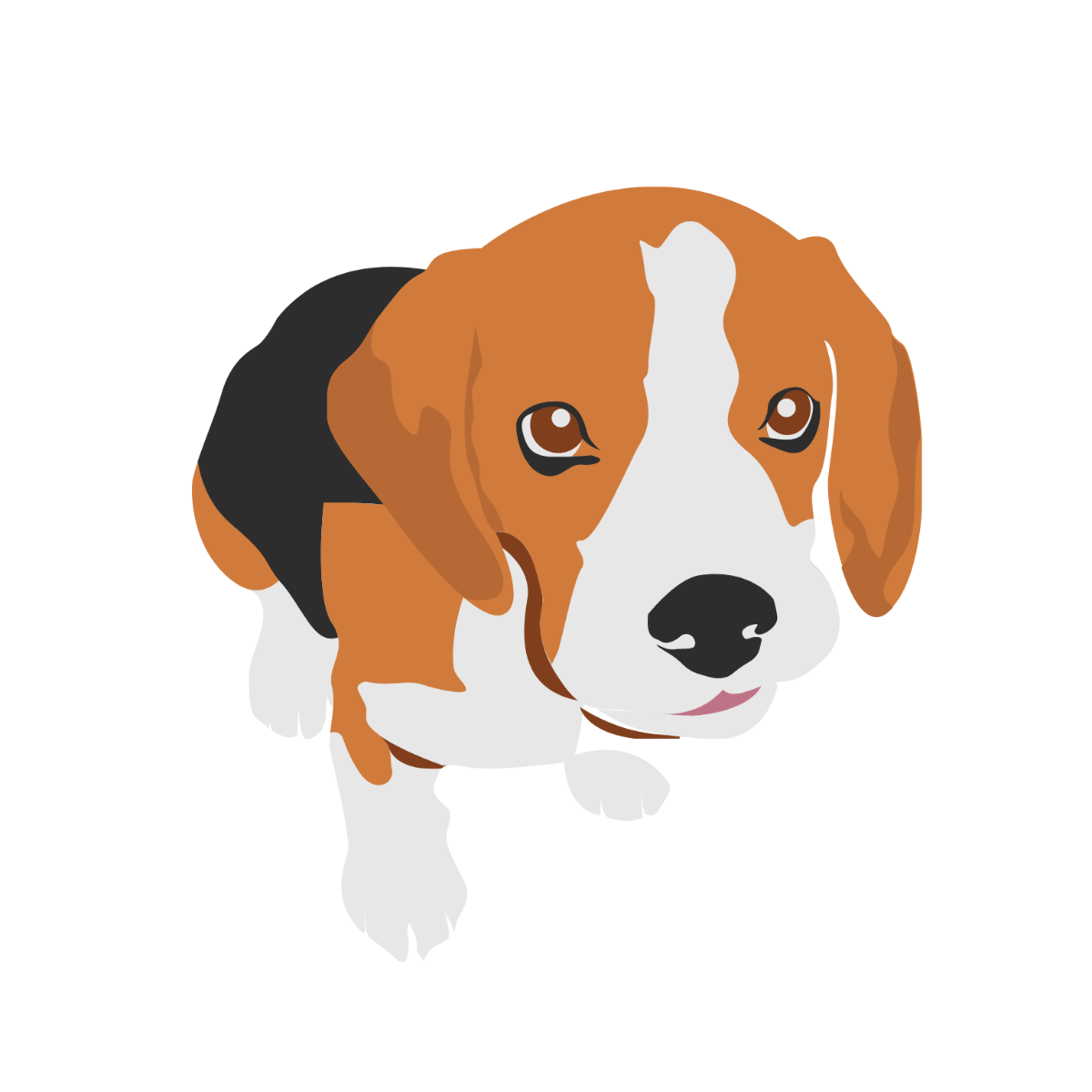 Free Beagle Dog Vector Template