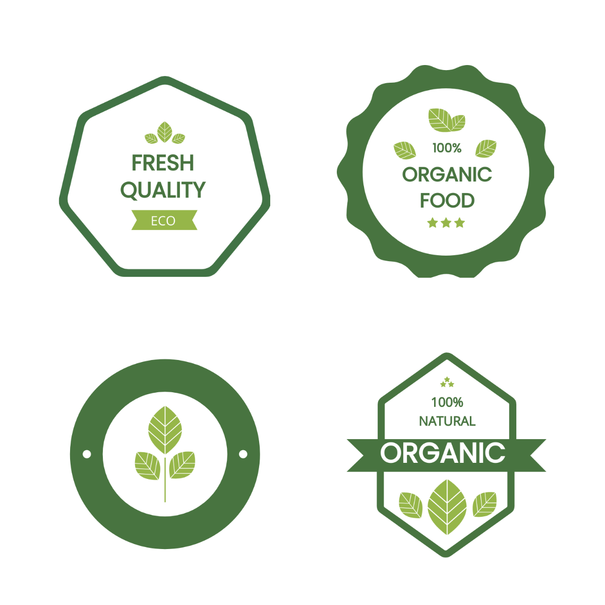 Food Labels Vector Template