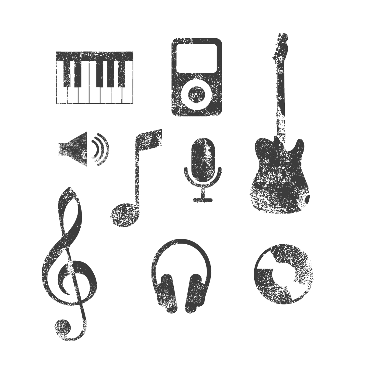 Grunge Music Vector Template - Edit Online & Download