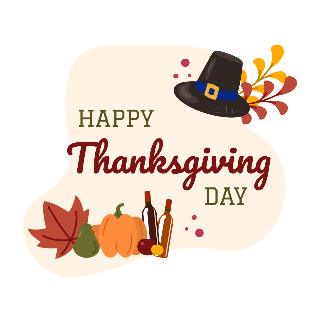 Happy Thanksgiving Day Vector Template