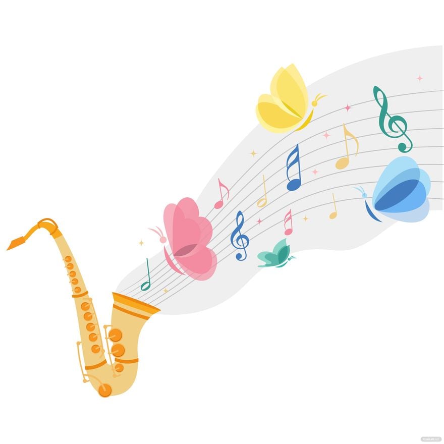Butterfly Music Vector