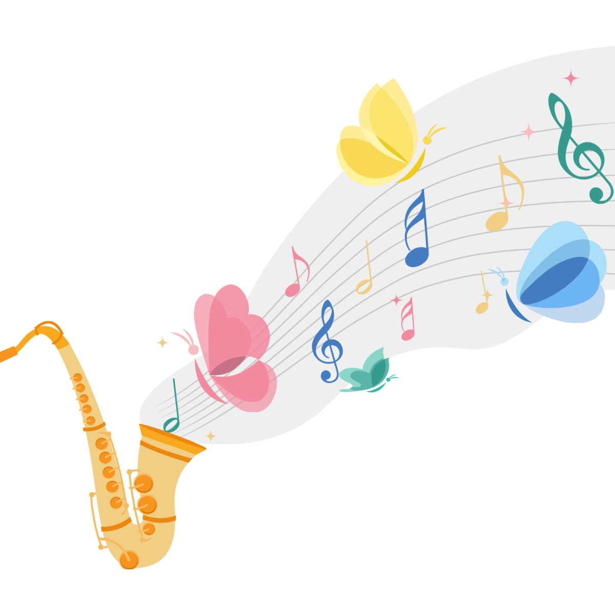 Free Butterfly Music Vector