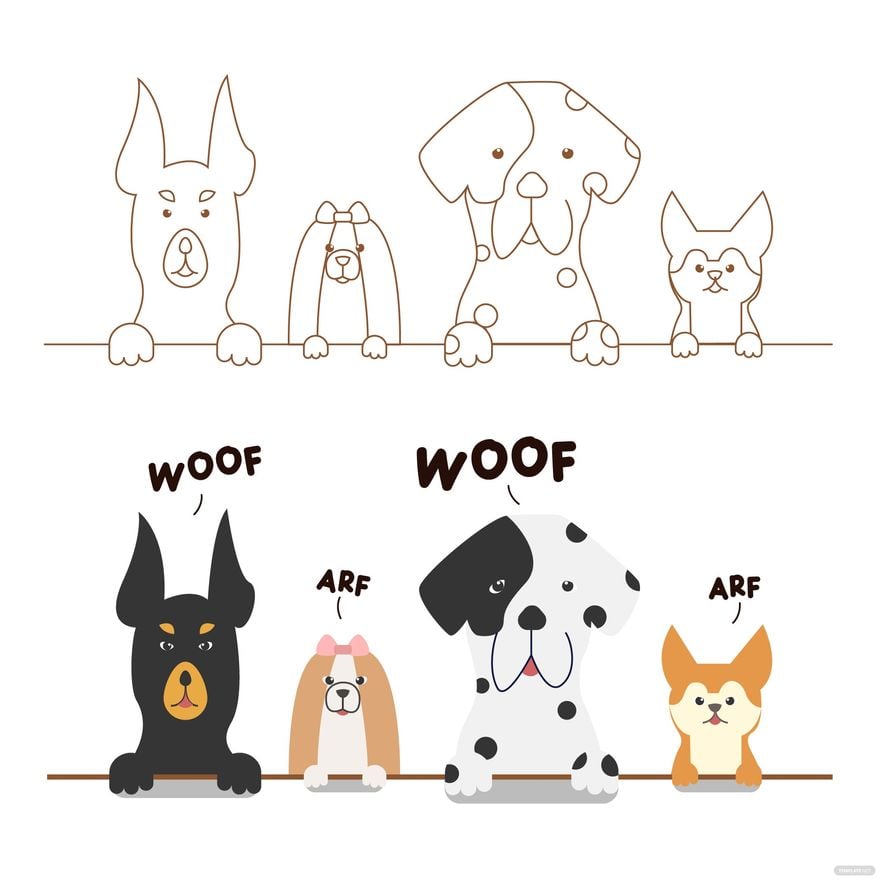 Barking Dog Vector in Illustrator, EPS, SVG, JPG, PNG