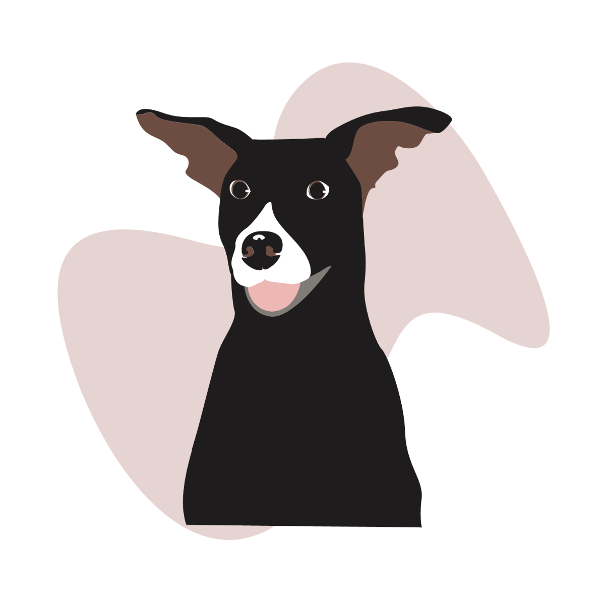 Free Black Dog Vector Template