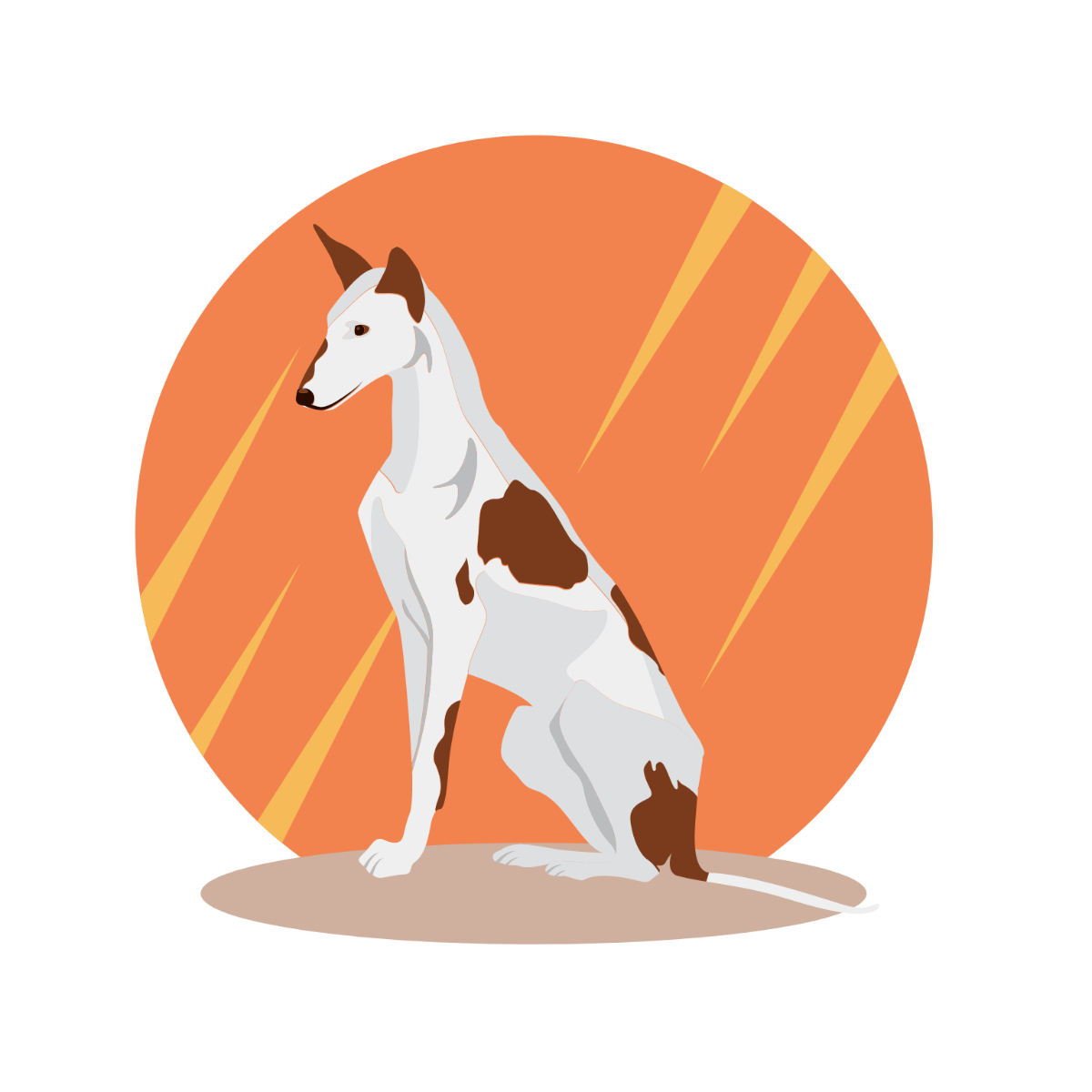Free Hound Dog Vector Template