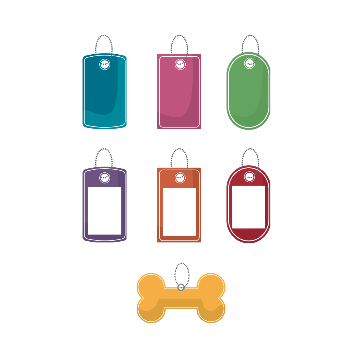 Dog Tag Vector Template