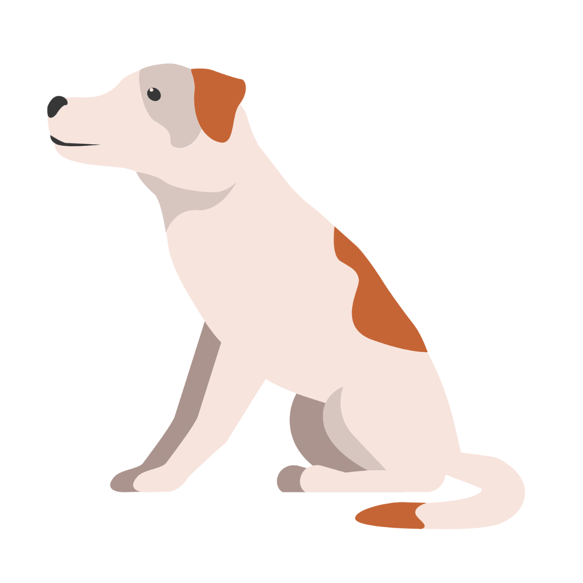 Dog Sitting Vector Template