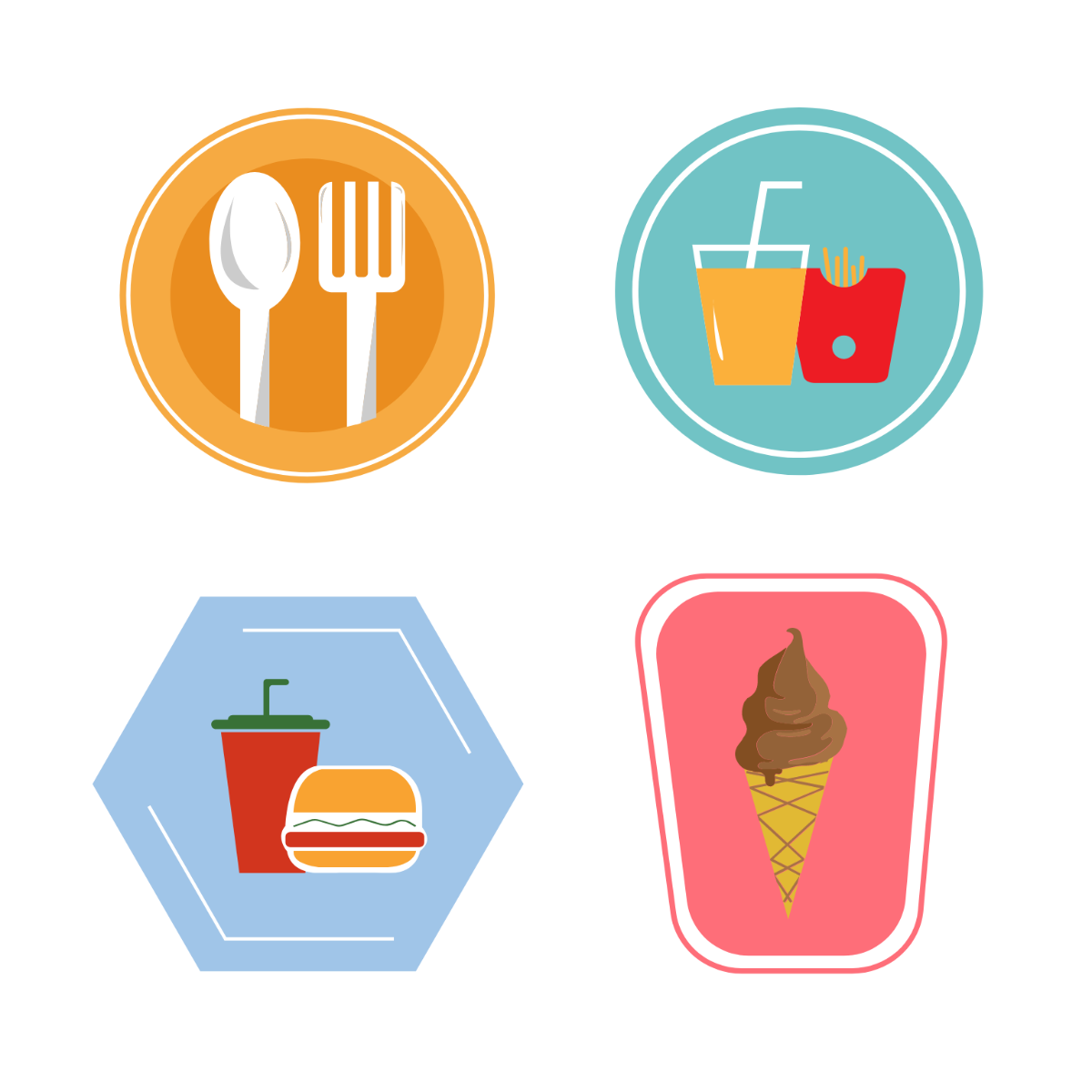 Food Zone Vector Template