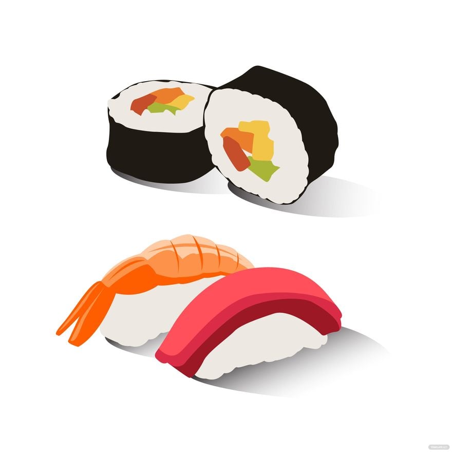 Sushi Vector in Illustrator, EPS, SVG, JPG, PNG
