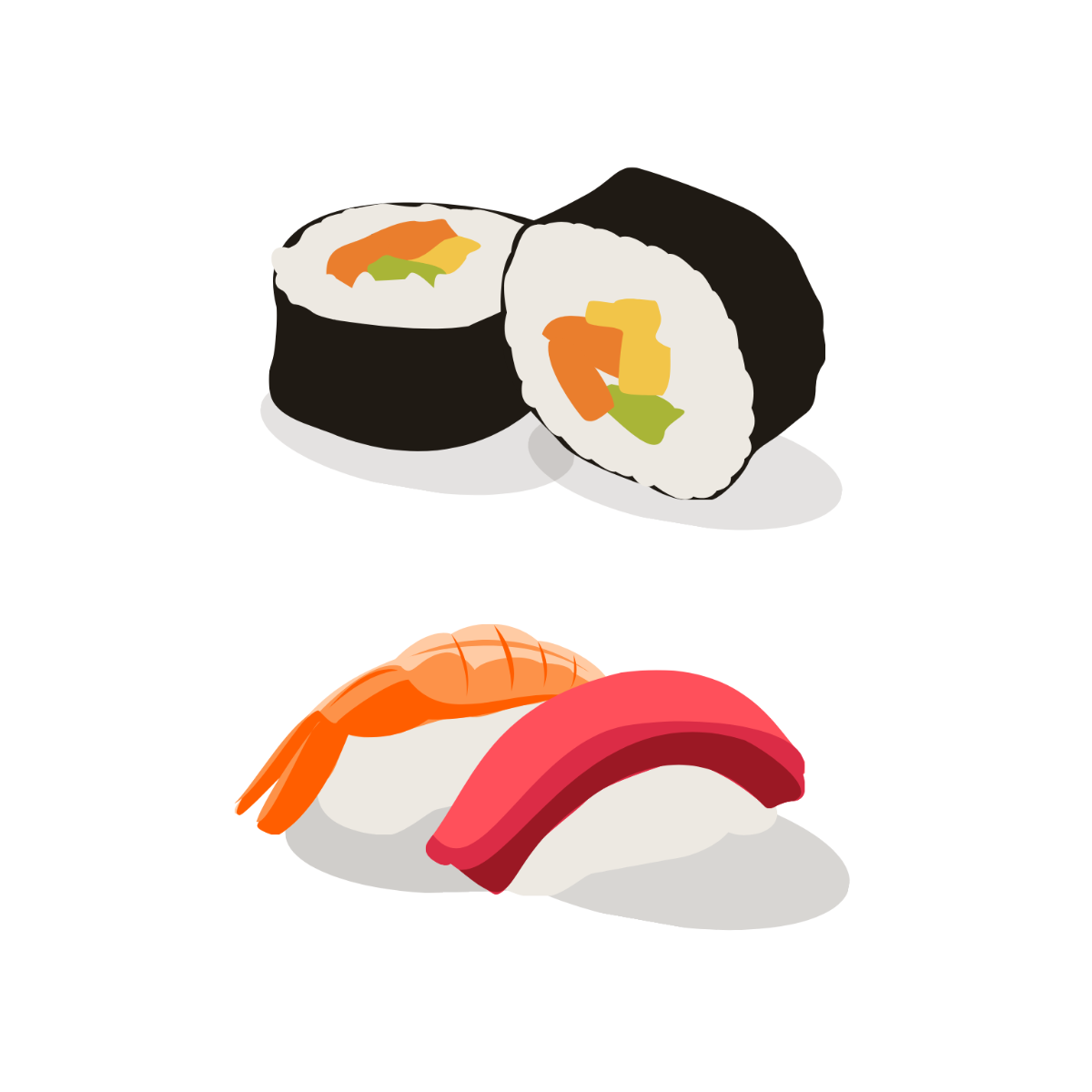Free Sushi Vector Template