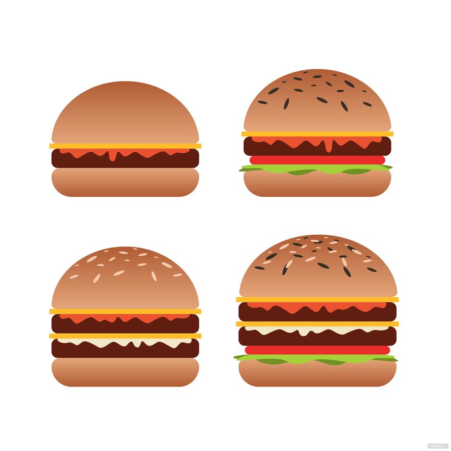 Free Burger Vector in Illustrator, EPS, SVG, JPG, PNG