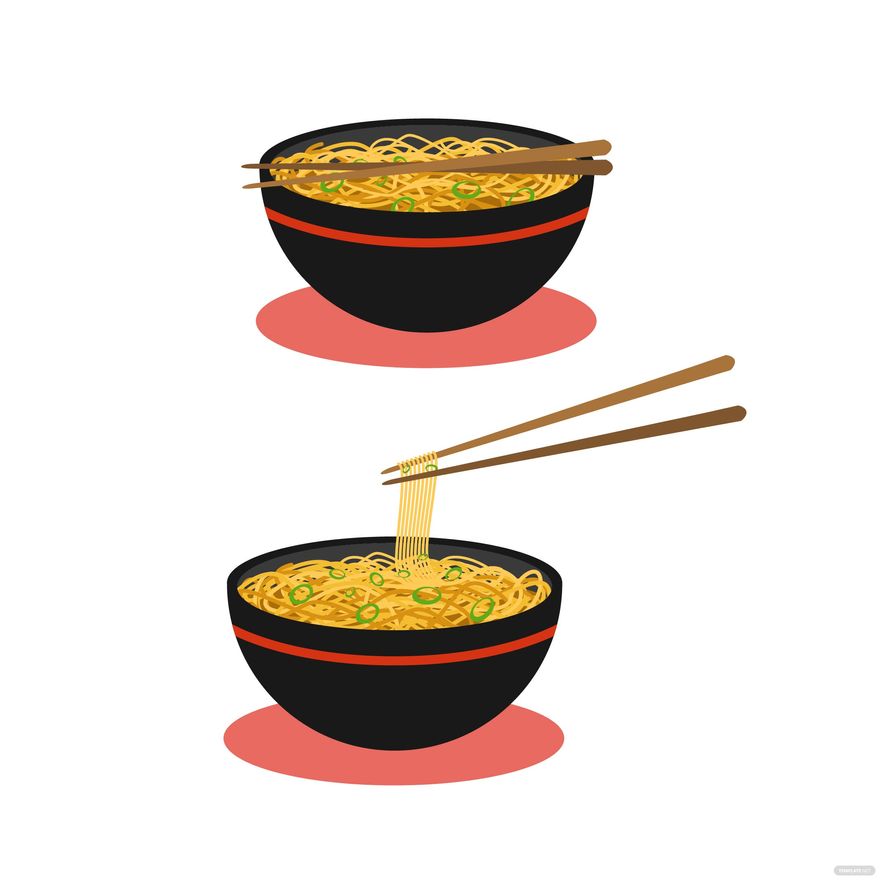Noodles Vector in Illustrator, EPS, SVG, JPG, PNG