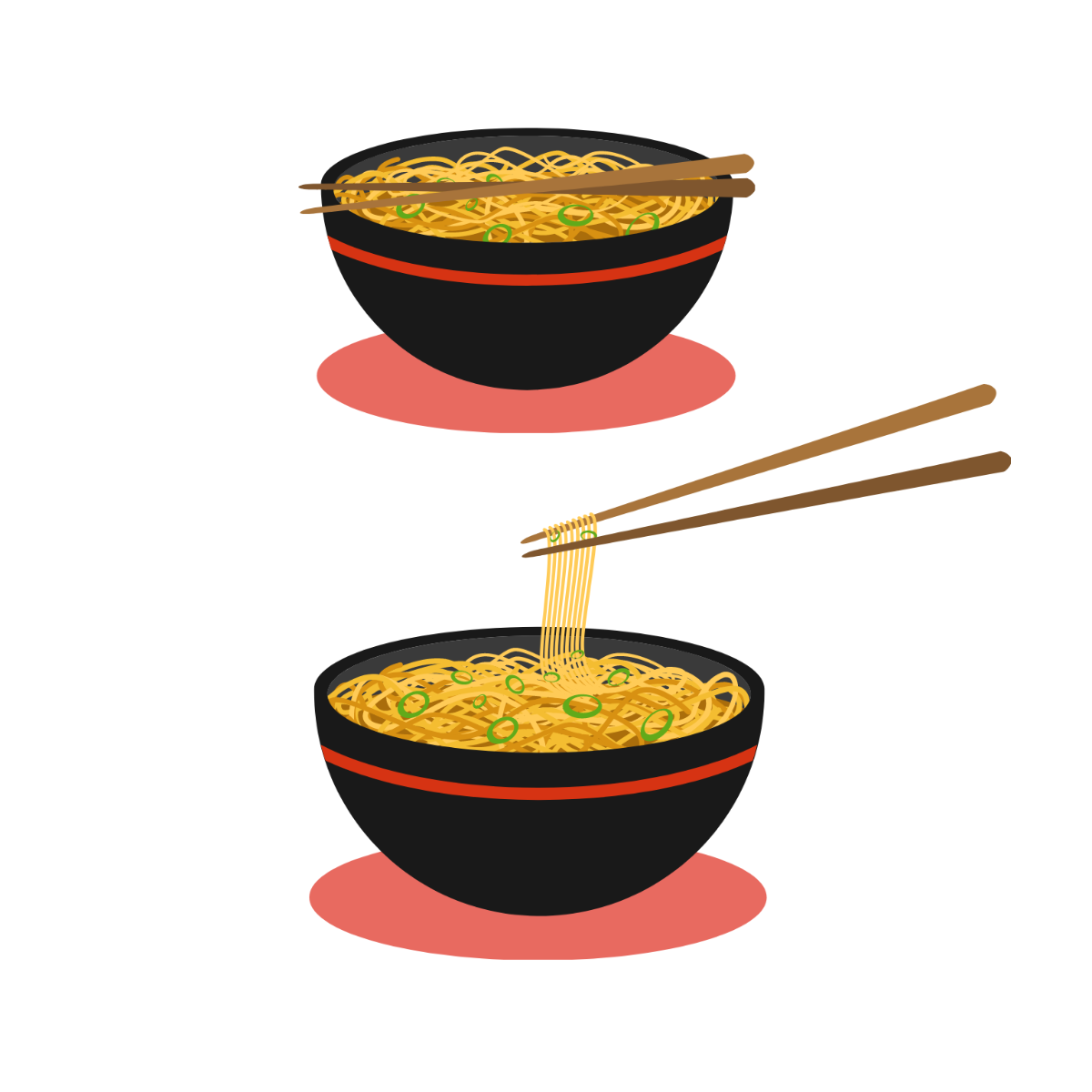 Free Noodles Vector Template