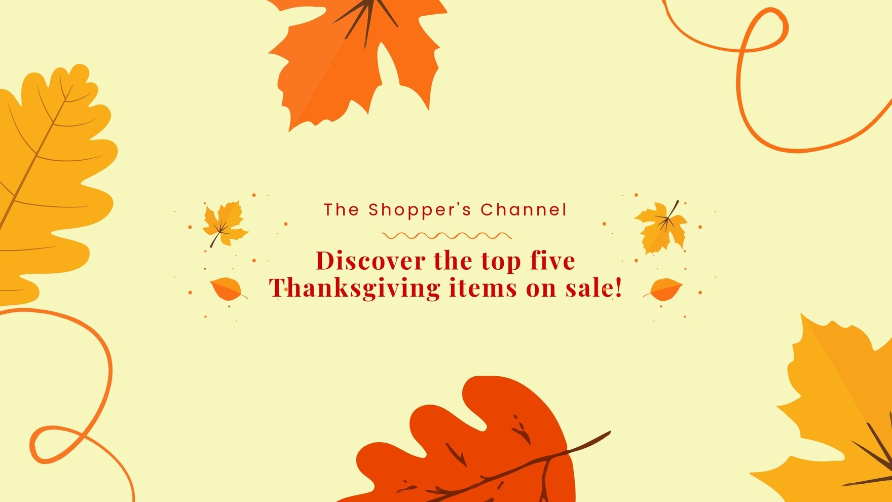 Thanksgiving Sale Youtube Banner Template