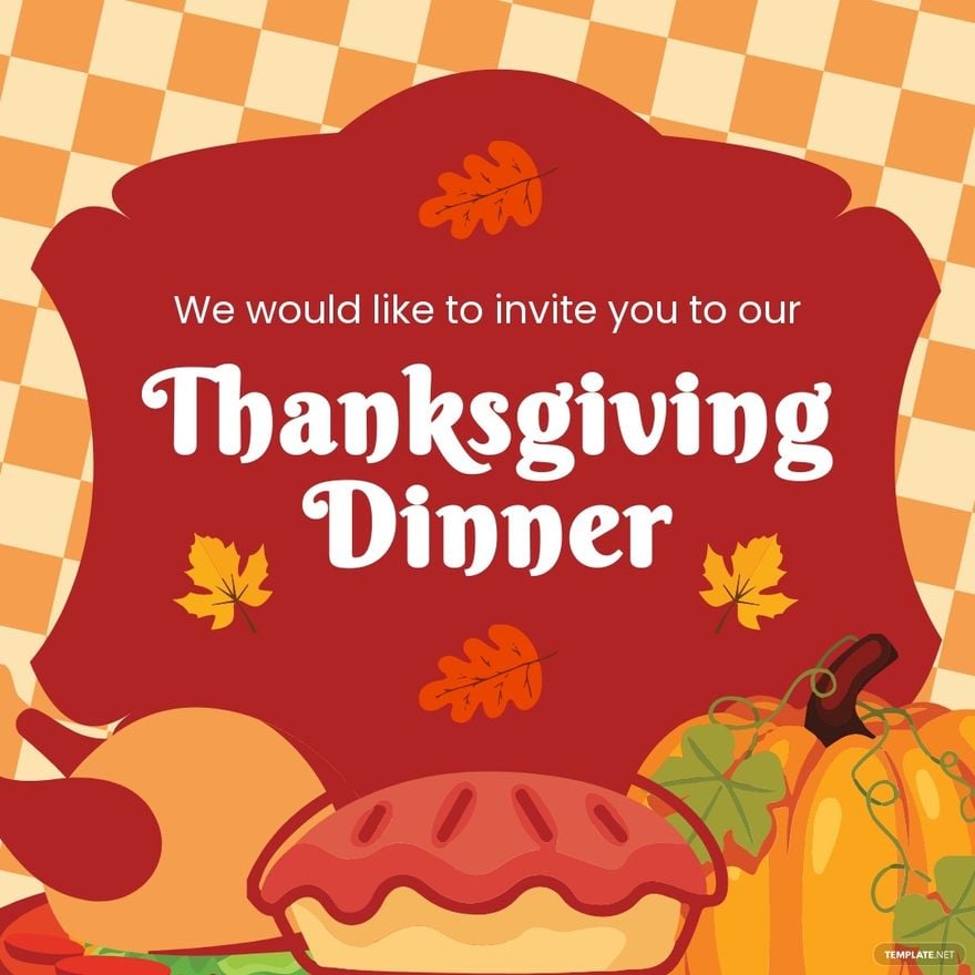 Thanksgiving Dinner Instagram Post Template