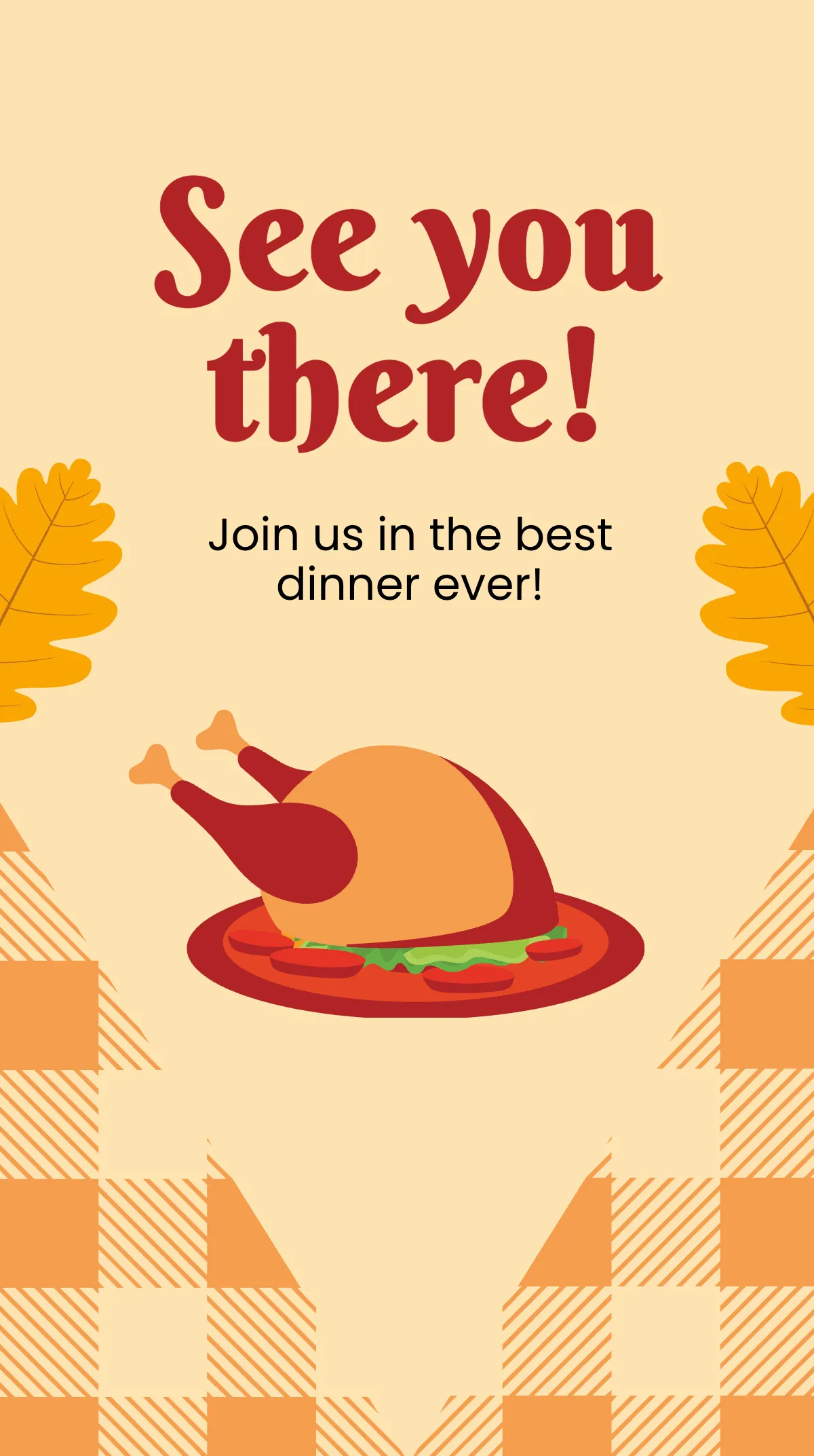 Free Thanksgiving Dinner Instagram Story Template to Edit Online