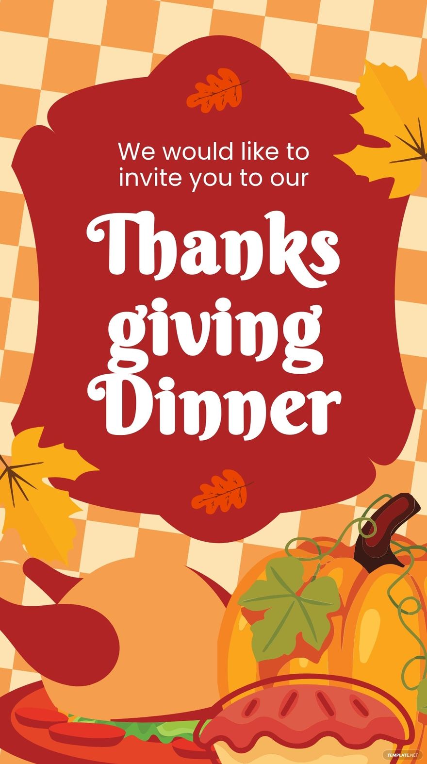 Free Thanksgiving Dinner Instagram Story Template