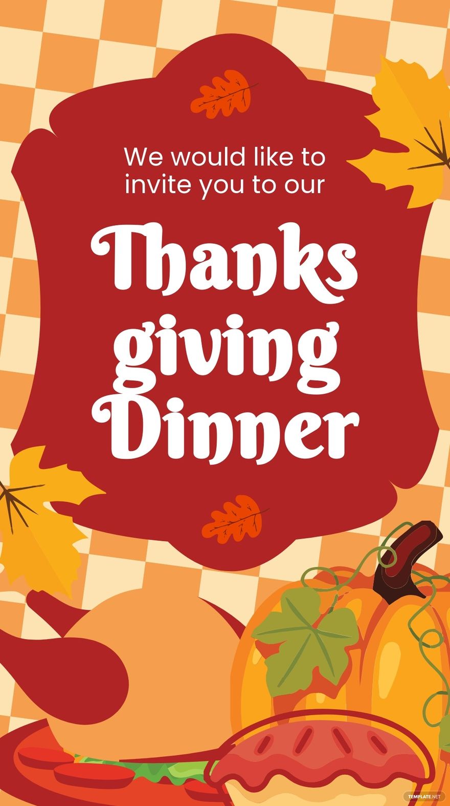 Free Thanksgiving Dinner Whatsapp Post Template