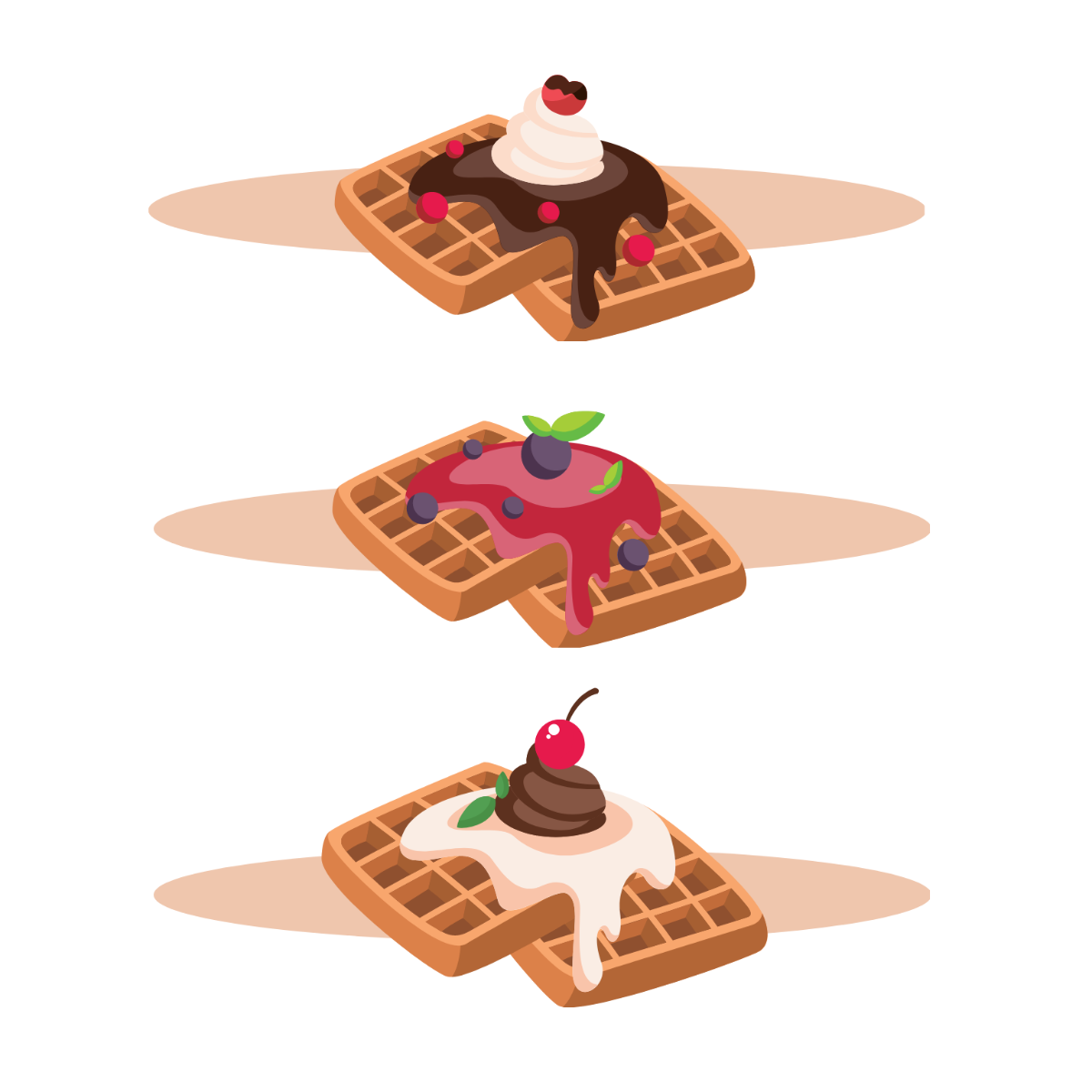 Free Waffles Vector Template