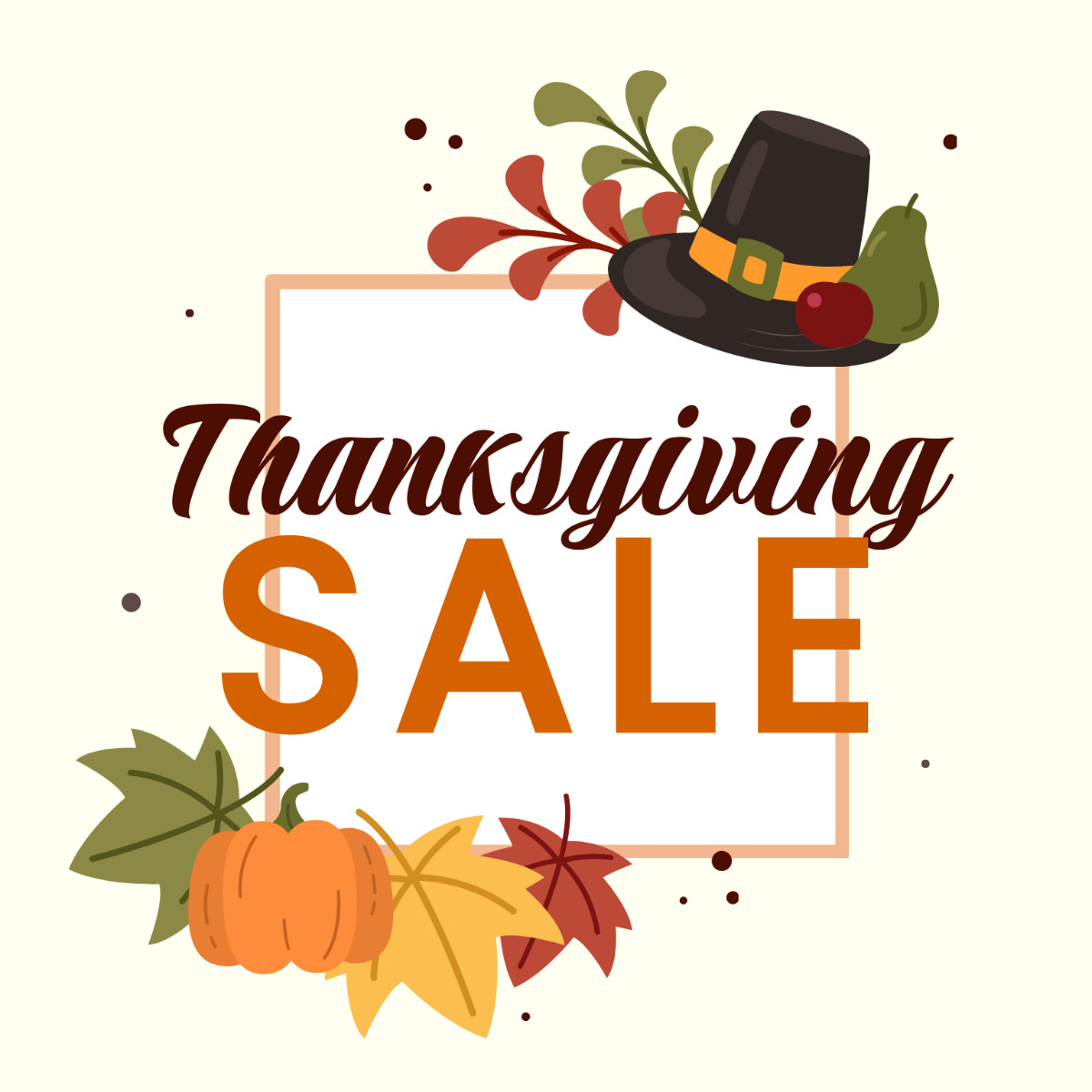 Thanksgiving Sale Vector Template