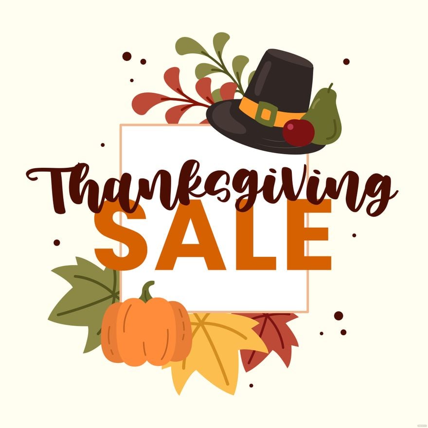 Free Thanksgiving Sale Vector in Illustrator, EPS, SVG, JPG, PNG